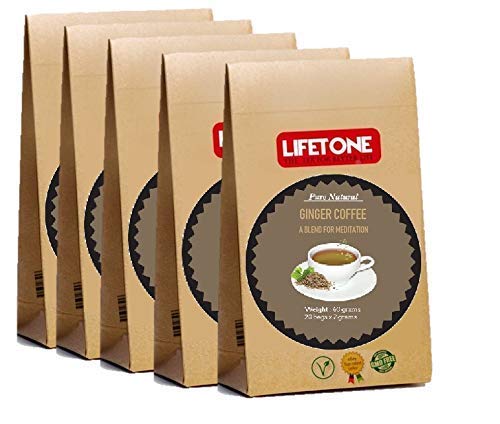 LIFETONE Ginger Coriander Cardamom Coffee| Yoga Coffee |100 Sachets 200g